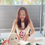 Fann Wong Instagram - Unwrapping some Easter sweetness! 🐰🍰 Wishing you all a hoppy and joyful Easter celebration! 🌸🐣