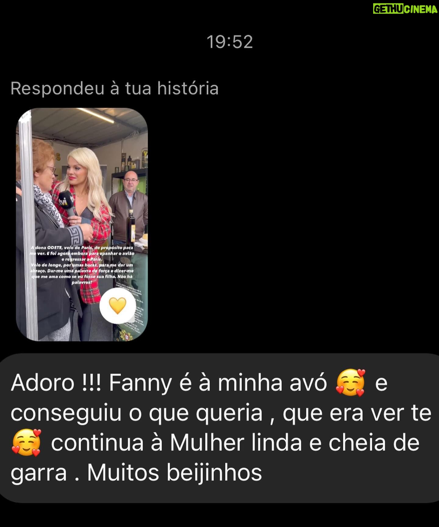 Fanny Rodrigues Instagram - A Odete, hoje não imagina o bem que me fez. O abraço dela carregou-me o coração. A alma e deu-me esperança. A Odete chegou hoje ao aeroporto de Lisboa às 8:30 (veio de Paris), alugou um carro e veio até Ansião, para me conhecer pessoalmente. Já o tinha tentado fazer antes, mas não conseguiu. (Eu acho é que Deus realmente sabe o que faz). Esteve comigo, abraçou-me e disse que me ama como se eu fosse filha dela. Entre outras palavras de conforto. Secou-me as lágrimas. Foi amparo, no meio da minha fragilidade. Esteve ali comigo. E foi embora porque tinha de voltar ao aeroporto, para regressar a Paris. Tudo no mesmo dia!!! Não existem palavras para descrever a Odete. O “esforço” que fez para me dar amor e colo. Nunca, mas nunca me esquecerei. O Amor. É isto! O amor, está refletido na Odete. E hoje, conseguiu fazer com que ele se refletisse em mim. A todas as “Odetes”, do País e do Mundo que espalham amor, o meu muito obrigada 🙏🏼🤍