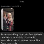 Fanny Rodrigues Instagram - A Odete, hoje não imagina o bem que me fez. O abraço dela carregou-me o coração. A alma e deu-me esperança. A Odete chegou hoje ao aeroporto de Lisboa às 8:30 (veio de Paris), alugou um carro e veio até Ansião, para me conhecer pessoalmente. Já o tinha tentado fazer antes, mas não conseguiu. (Eu acho é que Deus realmente sabe o que faz). Esteve comigo, abraçou-me e disse que me ama como se eu fosse filha dela. Entre outras palavras de conforto. Secou-me as lágrimas. Foi amparo, no meio da minha fragilidade. Esteve ali comigo. E foi embora porque tinha de voltar ao aeroporto, para regressar a Paris. Tudo no mesmo dia!!! Não existem palavras para descrever a Odete. O “esforço” que fez para me dar amor e colo. Nunca, mas nunca me esquecerei. O Amor. É isto! O amor, está refletido na Odete. E hoje, conseguiu fazer com que ele se refletisse em mim. A todas as “Odetes”, do País e do Mundo que espalham amor, o meu muito obrigada 🙏🏼🤍
