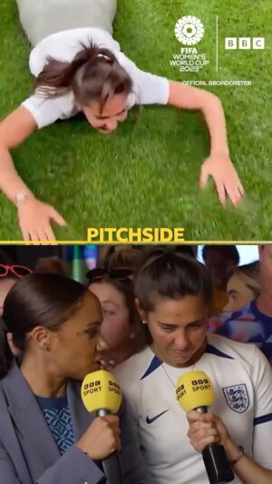 Fara Williams Instagram - Will @fara44 be celebrating like this at the end of the World Cup final? 🤞✨

#BBCWorldCup #FIFAWWC #FaraWilliams #WWC2023 #Lionesses