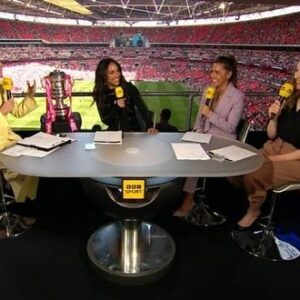 Fara Williams Instagram - Yesterday I had the pleasure to be a Wembley and witness a record breaking attendance for a women’s Fa cup final something we only ever thought would be a dream became a reality. Great work from everyone involved looking forward to many more days like this.

Great as always to be part of the @bbcsport @bbcone team!