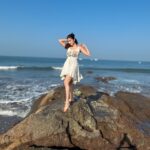 Farnaz Shetty Instagram - Nature 💙 . . . . . . . . . . . . . . . . . . . #breeze #wind #beach #coastal #blue #seashore #rock #love #happiness #explore #instagram #instamood #instadaily #instagood #instalove #dress #bohemian #bohemianstyle #casual #girl #girly #tide #waves #feel #nature