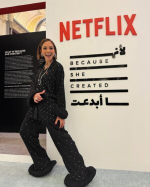Fatima AlBanawi Instagram - 𝗕𝗘𝗖𝗔𝗨𝗦𝗘 𝗦𝗛𝗘 𝗖𝗥𝗘𝗔𝗧𝗘𝗗 Honored to be featured by Netflix for my journey that included several productions with them from the very start with 𝗕𝗮𝗿𝗮𝗸𝗮𝗵 𝗠𝗲𝗲𝘁𝘀 𝗕𝗮𝗿𝗮𝗸𝗮𝗵, 𝗣𝗮𝗿𝗮𝗻𝗼𝗿𝗺𝗮𝗹, 𝗥𝗼𝘂𝘁𝗲 𝟭𝟬, 𝗔𝗹𝗛𝗮𝗺𝗼𝘂𝗿, and soon 𝗕𝗮𝘀𝗺𝗮, and particularly alongside talented and inspiring 𝘄𝗼𝗺𝗲𝗻 𝗳𝗿𝗼𝗺 𝘁𝗵𝗲 𝗠𝗶𝗱𝗱𝗹𝗲 𝗘𝗮𝘀𝘁, one of which is @adwaxox who strikes us with absolute rawness in her first feature @nagathemovie! Also, got to finally meet this beautiful soul at the @redseafilm!!!
• • •
𝗔𝘀 𝗥𝗲𝗹𝗲𝗮𝘀𝗲𝗱 𝗯𝘆 @netflixmena • Saudi actress and filmmaker, Fatima Al-Banawi adds another string to her bow as she makes her 𝗱𝗶𝗿𝗲𝗰𝘁𝗼𝗿𝗶𝗮𝗹 𝗱𝗲𝗯𝘂𝘁 in upcoming Netflix film, 𝗕𝗮𝘀𝗺𝗮. The drama film, which tackles the important theme of 𝗺𝗲𝗻𝘁𝗮𝗹 𝗵𝗲𝗮𝗹𝘁𝗵, will see Al-Banawi take on multiple roles as writer, director and as Basma. Al-Banawi, who is passionate about 𝗱𝗲𝗲𝗽𝗲𝗻𝗶𝗻𝗴 the conversation between 𝘀𝗼𝗰𝗶𝗮𝗹 𝗶𝗺𝗽𝗮𝗰𝘁 and the 𝗮𝗿𝘁𝘀, spoke of her experience with 𝗕𝗮𝘀𝗺𝗮, “There are 𝘀𝗲𝘃𝗲𝗻 𝗯𝗶𝗹𝗹𝗶𝗼𝗻 versions of 𝗻𝗼𝗿𝗺𝗮𝗹 on this planet; I hope I managed to deliver 𝗼𝗻𝗲 𝗼𝗳 𝘁𝗵𝗲𝗺. After we finished filming Basma, I 𝘄𝗼𝗻𝗱𝗲𝗿𝗲𝗱 whether there would be anything better than dreams coming true, and I realised the 𝗼𝗻𝗹𝘆 𝘁𝗵𝗶𝗻𝗴 𝗯𝗲𝘁𝘁𝗲𝗿 than that is 𝘁𝗼 𝗯𝗲 𝗮𝗯𝗹𝗲 𝘁𝗼 𝗱𝗿𝗲𝗮𝗺”.

𝗔𝘀 𝗮 𝗡𝗲𝘁𝗳𝗹𝗶𝘅 𝗢𝗿𝗶𝗴𝗶𝗻𝗮𝗹, 𝗕𝗮𝘀𝗺𝗮 𝘄𝗶𝗹𝗹 𝗯𝗲 𝗿𝗲𝗹𝗲𝗮𝘀𝗲𝗱 𝗼𝗻 𝘁𝗵𝗲 𝗽𝗹𝗮𝘁𝗳𝗼𝗿𝗺 𝗻𝗲𝘅𝘁 𝘆𝗲𝗮𝗿.
• • •
𝗦𝘁𝘆𝗹𝗶𝘀𝘁: @kilani_zeina 
𝗢𝘂𝘁𝗳𝗶𝘁: @atelierhekayat
𝗝𝗲𝘄𝗲𝗹𝗿𝘆: @swarovski
• • •
#netflix #saudifilm #filmmaking #sauditalents #fatimaalbanawi #saudiarabia
