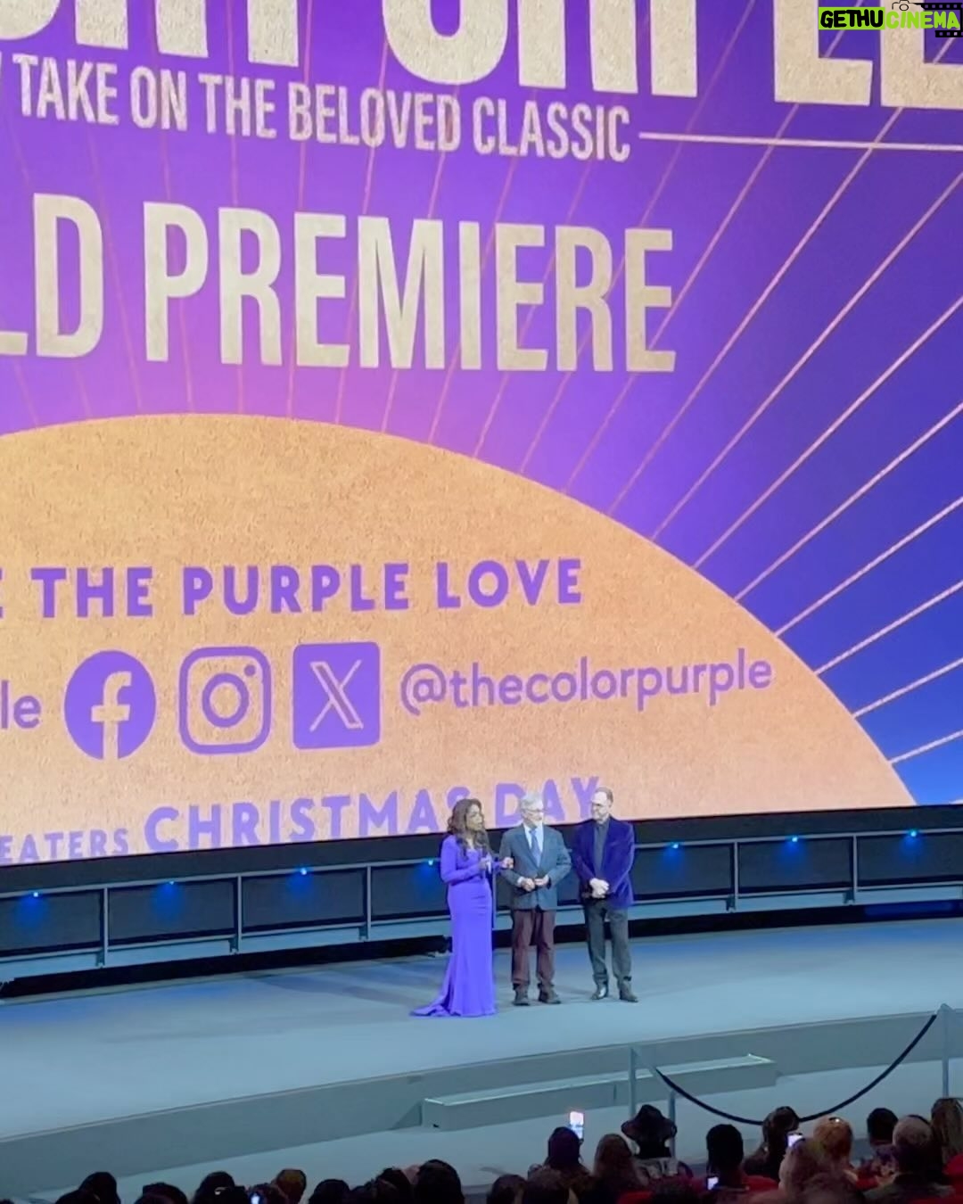 Fatima Robinson - 7.9K Likes - So full of gratitude for all the people who put this movie together. Beautiful Night💜Masterpiece of a Movie….The Color Purple will blow you away.
Hair @lenajaye_
Make up @bobbierileybeauty
Earrings and cuffs @lisaeisnerjewelry
Rings @_neoancient_
Hat @houseofmalakai
Dress @alexperryofficial