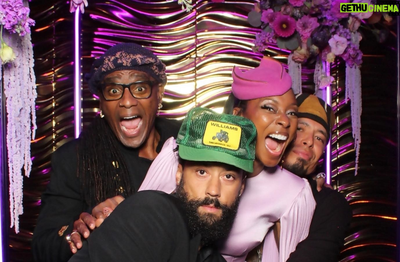 Fatima Robinson Instagram - 💜A Night To Remember💜 1.If I had wings I could fly 2. With my crew @hismajestyjudahisvaran @browne.andrews @_neoancient_ 3.Oh hi earrings @lisaeisnerjewelry and beat face @bobbierileybeauty 4. Grateful 5. Can’t take the hood out the girl 6. Love my team @iamdjdubz @iamtiarivera
