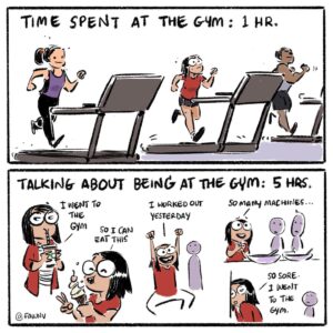 Fawn Veerasunthorn Instagram - Went to the gym once this year. Totally hoping to be kind to my body and exercise more in 2020. How do people keep themselves motivated? 😅
.
.
.
#comics #fitnessmotivation #procreate #selfcare #goals #24hourfitness