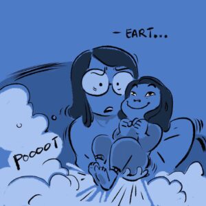 Fawn Veerasunthorn Instagram - This sweet song from Dumbo was going strong for our night time routine until that one fateful day...
.
.
.
#babymine #dumbo #comics #motherhood #bedtime #nighttimeroutine #procreateart