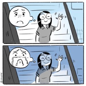 Fawn Veerasunthorn Instagram - I’ve been living half the globe apart from my parents and siblings since I was 19. It never gets easier saying goodbye to them even on my latest visit this year. I only got better at hiding my true emotions at the crucial airport moment. .
.
.
#comics #digitalart #farewell #airport #homeiswheretheheartis #homesick #instacomics