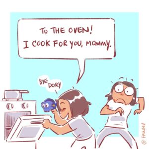 Fawn Veerasunthorn Instagram - She’s weird but sweet.
.
.
.
#comics #diary #findingdory #wheredowego