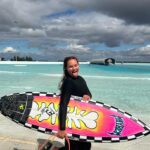 Felicity Palmateer Instagram - FIRST SURF BACK BABY!!! Definitely rusty AF, had first wave jitters and forgot that you do in fact have to paddle to catch waves 😅 but I can’t begin to explain how happy I am ❤️❤️❤️❤️ thanks for having us @urbnsurf