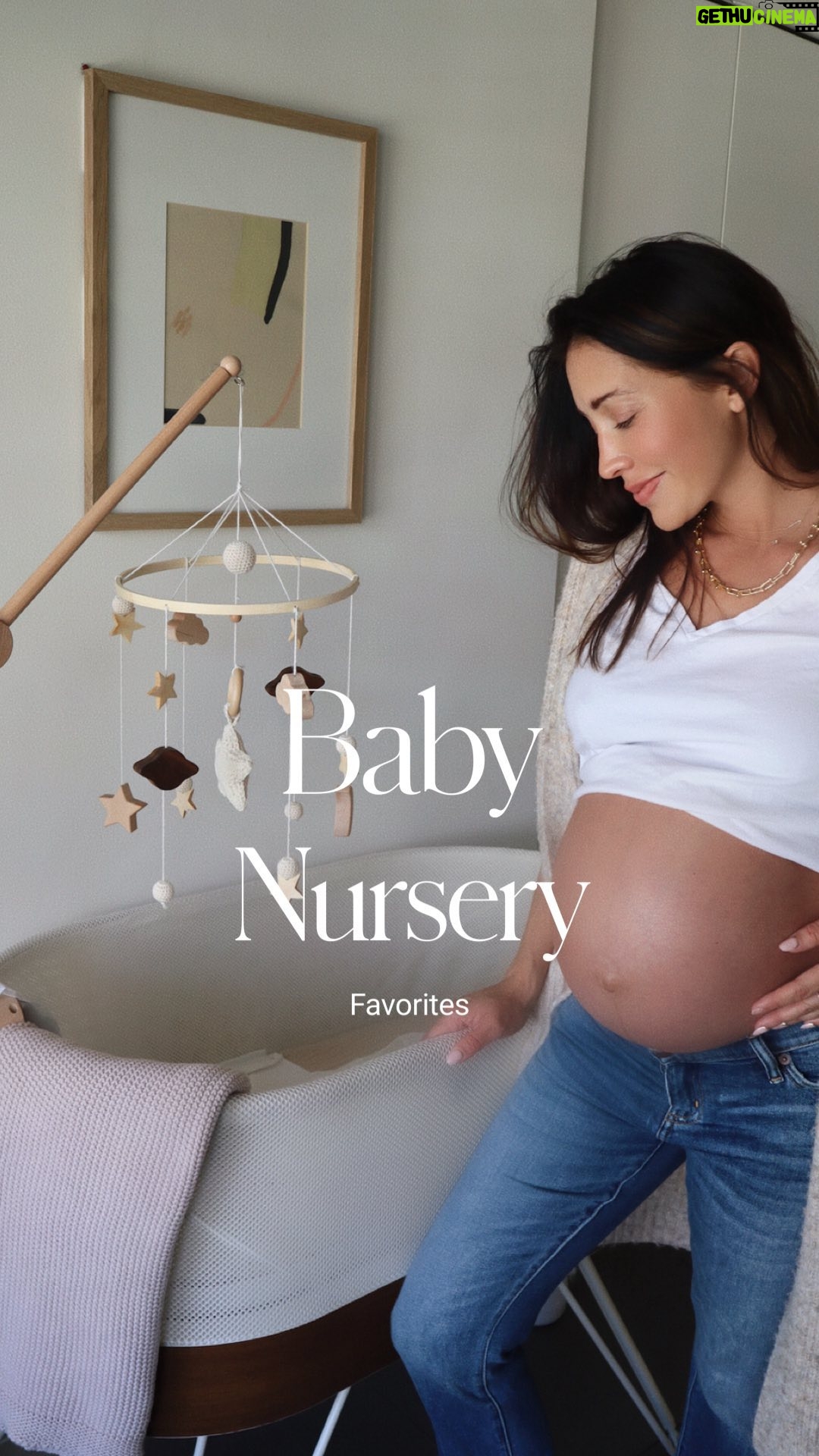 Fernanda Romero Instagram - Getting ready for the little bambino 🩵👶🏼. ¡Falta ya casi nada y muero de nervios y emoción! Here is the fabulous bed that made my life easier 100% with Sebastian. I cannot be more grateful for all. The night sleep I got thanks to the @happiest_baby aka #Snoo. It’s also on my @babylist I added a couple of things this time, like the mobile; we will add a little camera and also the @hatchforsleep sound machine that is perfect. Although Snoo already has white noise. Art by @theposterclub quilt by @hm The LINKS on the wood mobile are on my Amazon Store Front. Wearing the best preggo jeans by @hatchgal #pregnant #nursery #momtobe #happiestbaby #theposterclub #fernandaromero #latinamom #bilingualbaby #love #baby #thebabylist #musthaves #momsleep