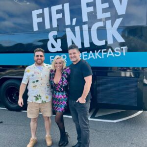 Fifi Box Instagram - Love this amazing @_zhivago_ dress from our new @fififevnick tv commercial styled by the gorgeous @miki_pearl and hair & makeup by my queen @fotinihatzis 🩷