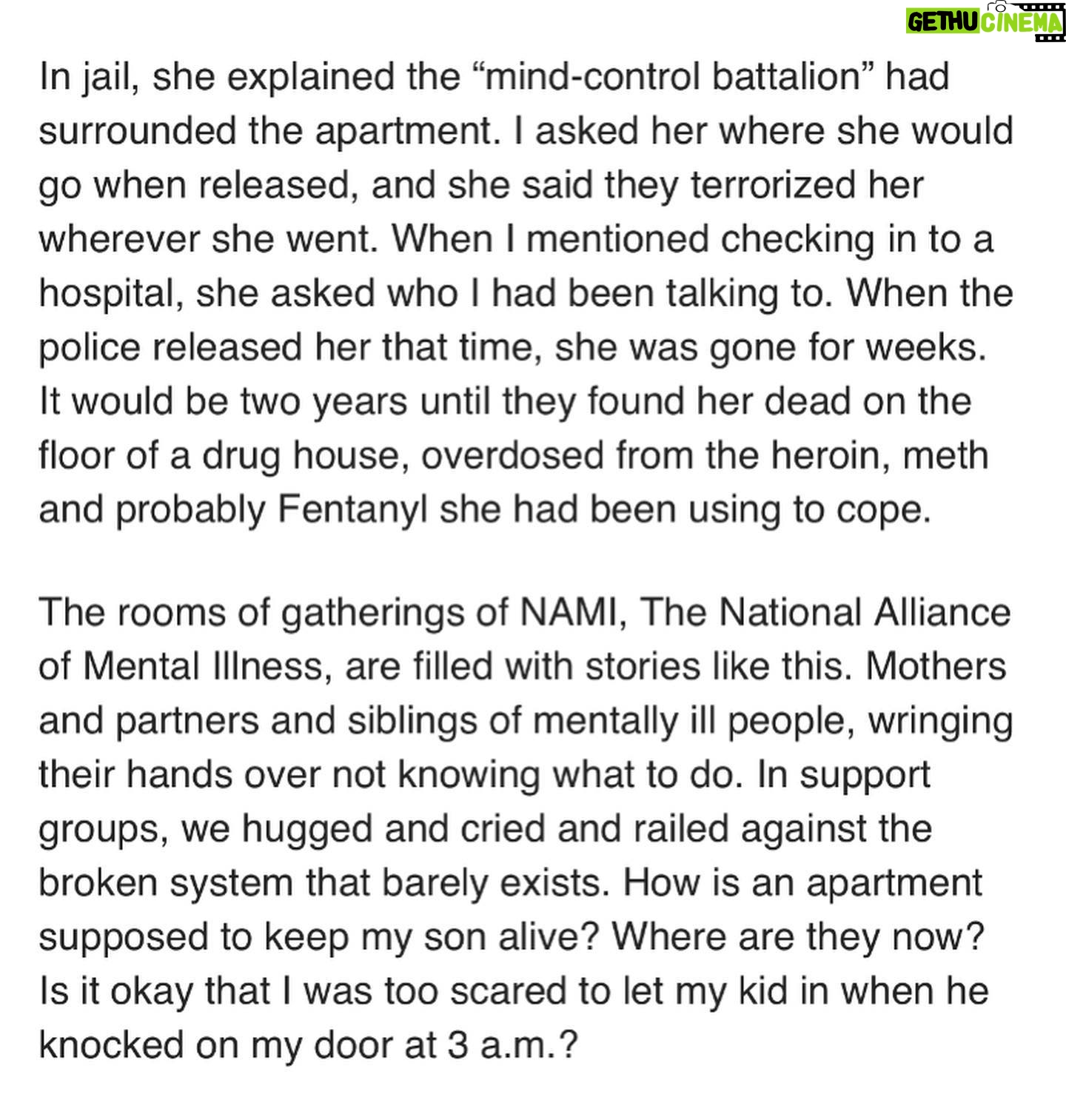 Fiona Dourif - 8.5K Likes - I wrote an essay about losing my mom to mental illness and homelessness. It’s time for change. Please consider Michael Shellenberger for governor.
Thank you to the @ocregister and the 10 other SOCAL newspapers that ran it today. Link in bio.