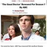 Fiona Gubelmann Instagram – Congratulations to everyone!! So excited for another season with our amazing @thegooddoctorabc family!!! @deadline #season7 #thegooddoctor