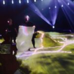 Fish Leong Instagram – 🛸 the making of……..

疲憊的肩膀卻撐得起一座星球，光的軌道按時啟動，把樂章刻在雪紡裡，裁縫師的手一針一針密密縫 ，金色的剪刀落在層層的滾邊蕾絲，彎彎的一朵一朵像極了兒時生日蛋糕的白色花型…
繼續編織著……心想此刻若能真的躺在床上睡去必定是一秒入睡啊！
縫紉機依舊沒有要下班的意思…….
天啊…………………………….

堅持的理由依稀是如此這般吧….
有個人在耳邊說著幾個夢 ，夢就成了一刻永恆。
愛造夢的你我 ，搶了一張船票 ，到了藍色多瑙河….

– #teamfish #超級圓頂 #添翼製作 
#whenwetalkaboutlove #謝謝你們 謝謝team members⭐️所有的舞美 設計 VCR導演設計 再次感謝！音控 內外場老師們🎂導演組每一位英雄們 攝影影像造型化妝髮型，音樂老師們 . 🥂🥂🥂 再次感謝！ 道具組感謝. 祝我們繼續在創作這部分互相激盪出火花 ～ 快樂如小孩的初心，舞蹈。

👗🪡👗🧵🧶🪢——🧟🧟🧟🧟🧟🧟🧟🧟‍♀️🧟‍♀️🧟‍♀️🧟‍♀️🧟‍♀️🧟‍♀️🧟‍♀️🧟‍♀️

Spirits energy 🍯🍯🍯 magician 🥂musicians ‘ sparkle every dream🌌🌃🏙️🎇🌠
🍨🍦
Photo 1-2-6-7by LIN 
Photo 3-4-5 by Fish