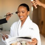 Flora Coquerel Instagram - Publicité - Best team @lorealparis 🤍✨ Photo @chloehautierpro #LorealParis #LorealParisCannes #Cannes #makeup #WorthIt #Haircare #skincare