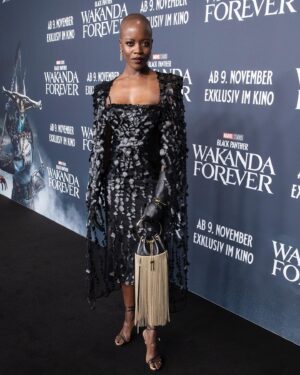 Florence Kasumba Instagram - #BlackPanther #WakandaForever Berlin Premiere. #gemmymaalouf #cartier #jimmychoo Styled by @daniellapetrovics Make up @silkezeitzmakeup #florencekasumba