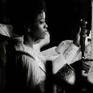 Florence Kasumba Instagram - Getting ready for Super Trouper Photos @tine.rau #mammamiahamburg #florencekasumba