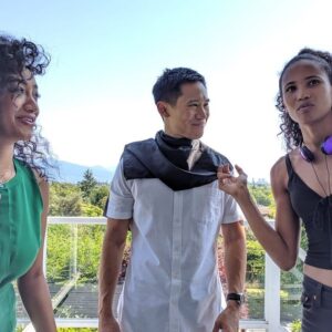 Fola Evans-Akingbola Instagram - I low key LOVED my fabulous purple director's headset & my trusty notebook 😂💜🎬
Thank you @paolovaldes for #bts photography on our short film 'Grandma's 80th Surprise' -------------------------------------------
#MAMM14 gala is this Saturday 31st - tickets are still available! @vaffvancouver #vaff #shortfilm #film #filmmaking #director #vancouver