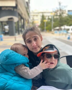 Foteini Atheridou Instagram - Δυο δυο ❤️ #love #myboys #happy #neasmirni
