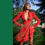 Frédérique Bel Instagram - #chapeau #SerreTete @laurencebossion #Red #dress #RedDress @paulekaofficiel #Shoes @najasaade