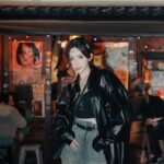 Frances Wu Instagram - Friday night 可以喝酒了🍺 乾杯 @adam_1555554 他叫我再瘦一點 他才不用修的這麼辛苦 很棒👍🏻，但不知道是我太胖還是我太美，你仍然修了快30張😎 #暗黑系 #攝影 #皮衣外套 #街拍 #喝酒喝起來