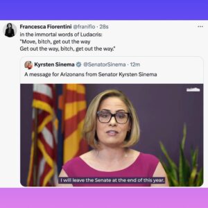 Francesca Fiorentini Instagram - Sinema isn’t seeking re-election. 🔥🔥
