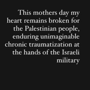 Francesca Fiorentini Instagram - Motherhood is so wildly challenging, your brain and body are rewired to become protector, warrior, nourish from your own loins-er. This is my second Mother’s Day and I am thinking of all the mamas around the world, especially those doing all of this under the harshest conditions… under a g3n0cide. 💔💐🌷🍉
—
Second slide and beyond via @femislay