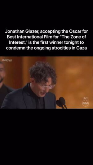 Francesca Fiorentini Instagram - “Right now, we stand here as men who refute their Jewishness and the Holocaust being hijacked by an Occupation which has led to conflict for so many innocent people.” (And it got an APPLAUSE!) The tide is turning. So epic and fitting that the directors of the Best International Film about the Holocaust are speaking out about #Gaza. 🔥🔥👏