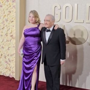 Francesca Scorsese Instagram - Golden Globes 2024 💜 

CONGRATULATIONS @lilygladstone 🎉

Glam: @joannegair & @johnfrancisbeauty

Styled by: @mbkii 
@ladivine_bycd @valentinarangoni @yessayan @jimmychoo 

📸: @gettyentertainment & Axelle Woussen BAUER-GRIFFIN & @galafr 
& Kevin Mazur
