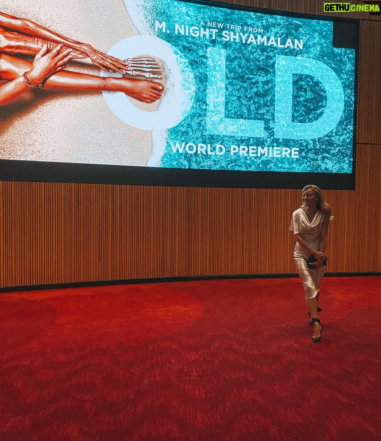 Francesca Eastwood Instagram - It was such a privilege being in a movie theater with two of my best friends watching @oldthemovie on the big screen. The performances and quality of this film directed by one of my heroes gave me the best anxiety attack of my life. Ready to see it again!