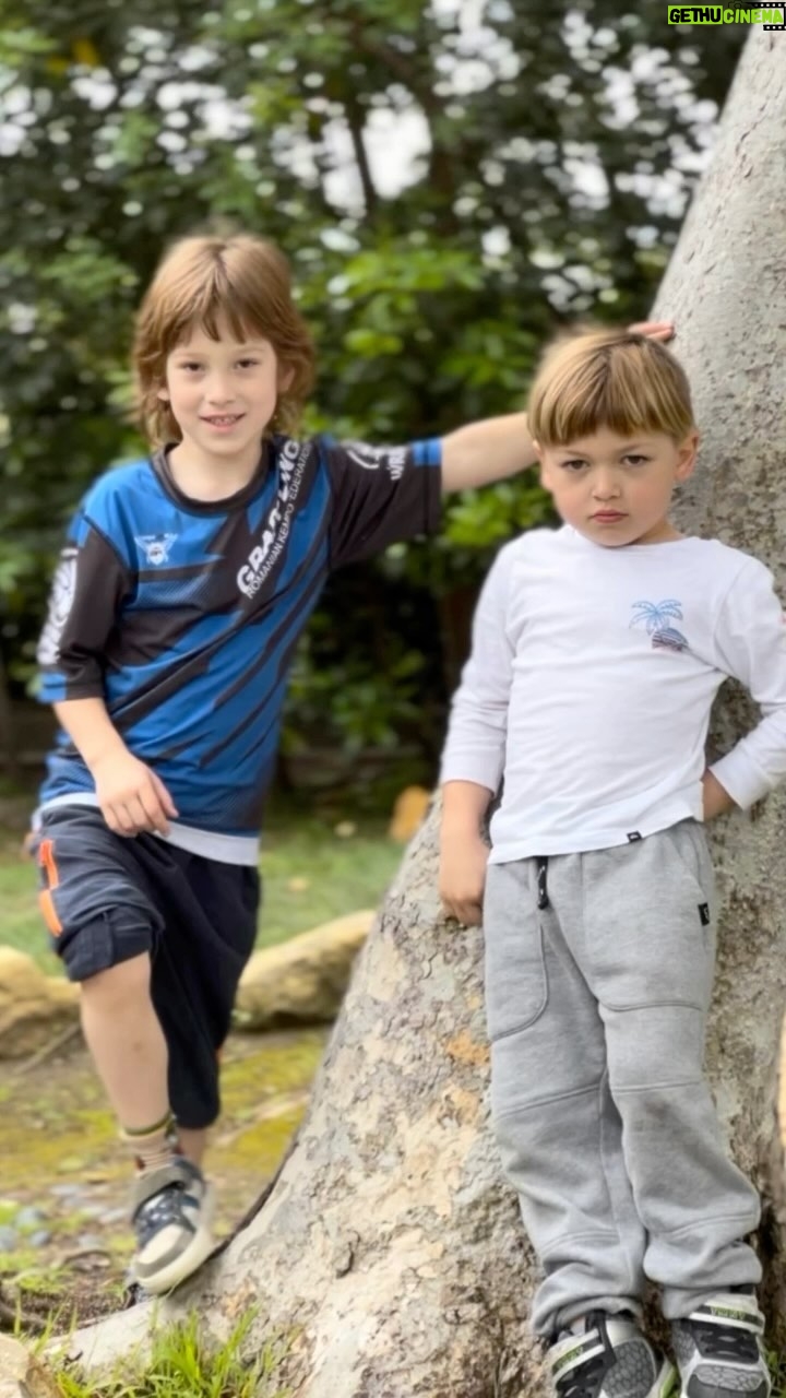 Francesca Eastwood Instagram - Titan Maximus O’Hearn Titan Wraith Eastwood The Titans are both 5 years old and ready for all the adventures these two are gonna go on together Go karts and boxing 🥊 today for a fun Sunday #TitanCrew #familytime
