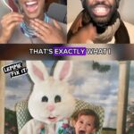 Franchesca Ramsey Instagram - This week on @fixitpod we kicked off our American Mall deep dive with some classic Easter bunny mall photos! Which bunny is your favorite/scariest?? 🫣 Listen to “The American Shopping Mall: It’s Giving Pompeii” wherever you get your favorite podcasts! Or you can WATCH the episode on our new YouTube channel! 👀YouTube.com/@fixitpod New episodes every Wednesday! #mallphotos #podcast