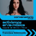Francisca Valenzuela Instagram – 🚨 ¡MAÑANA! Fran Valenzuela, nuestra @franciscamusic, fundadora/directora de Ruidosa Fest, será parte del panel virtual ‘Activismos en la música’ de @rollingstoneenespanol junto a varixs artistas y activistas de la región⚡️✊🏾 Estará junto a @labrujadetexcoco, @reginagoitu de @mujeresincendiarias__, @pollazo_07 de @onerpmmx, @laurabogotana de Rolling Stone en Español, @conectormusica y @yadamandres. 

🔗 No se lo pierdan, en vivo a las 15 h 🇲🇽 / 17 h ET por el YouTube de Rolling Stone en Español (link en bio).

🔉 Desde 2016 en Ruidosa queremos cambiar cómo el mundo ve a las mujeres y las disidencias y por eso trabajamos por una industria musical   diversa y equitativa para ellas, elles y ellos. ¡Sabemos que ese DEBE SER el presente y el futuro de la música! #SoyRuidosa

Súmate a la conversación sobre el futuro de la música y sigue haciendo ruido con nosotrxs. #MujeresQueHacenRuido 🗣️
