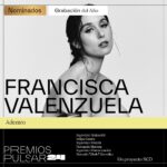 Francisca Valenzuela Instagram – muchas gracias por las 3 NOMINACIONES PREMIOS @pulsarchile 💕qué honor y felicidades a mis colegas nominadxs

🎀 grabación del año – ADENTRO
🎀 canción del año – DÓNDE SE LLORA CUANDO SE LLORA?
🎀 mejor artista pop 

viva la música independiente :) 

muchas gracias a todo el team musical, técnico, creativo, frantastic, (mi sello y productora), @rodrigdi todo el team visual, audiovisual y mgmt, banda y staff del tour de chile y latam ♥️

y felicitaciones a mi co productor @frvnciscovictoria x su nominación a productor del año 💕
