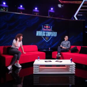 Frankie Ward Instagram - Getting to be part of @redbullgaming, @redbulluk & @redbulldanmark events over the past few years has been a privilege. They have such fun approaches to tournament formats and broadcasts that I absolutely adore.

Was styled by @alphatauri in photos 1, 3 & 4 and wearing @stinegoyastudio in photo 2.

Photo 1: Red Bull Contested with @iainchambers, photo by @joebradyphoto 

Photo 2: Red Bull Flick with @pimpwinneche & @niklaspoulsen, photo by @esbenzollnerolesen 

Photos 3 & 4: Red Bull Worlds Simplified with @tomdeaconcomedy, photos by @marcusmaschwitz