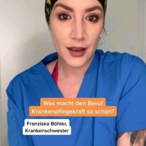 Franziska Böhler Instagram - Wenn unser Reporter Ralf Herrmann in die Fußstapfen von Krankenschwestern tritt, darf eine in der Sendung nicht fehlen: Franziska Böhler alias @thefabulousfranzi!

Wir durften ihr auch ein paar Fragen stellen und wollten zunächst natürlich wissen, was den Beruf der Krankenpflegekraft für sie denn ausmacht.

#RalfDieKrankenschwester #FabulousFranzi #FranziskaBöhler #Krankenschwester #Krankenpflege #RTL #Punkt12