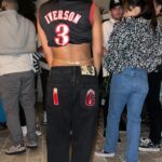 Freddie Ransome Instagram - of course bubba chuck had to make a cameo at the last hotel house sessions! my friend maya found this kids jersey for me at the rose bowl. jeans from @ssense - got the smallest men’s size and they fit perfectly! heels are by @aliasmae