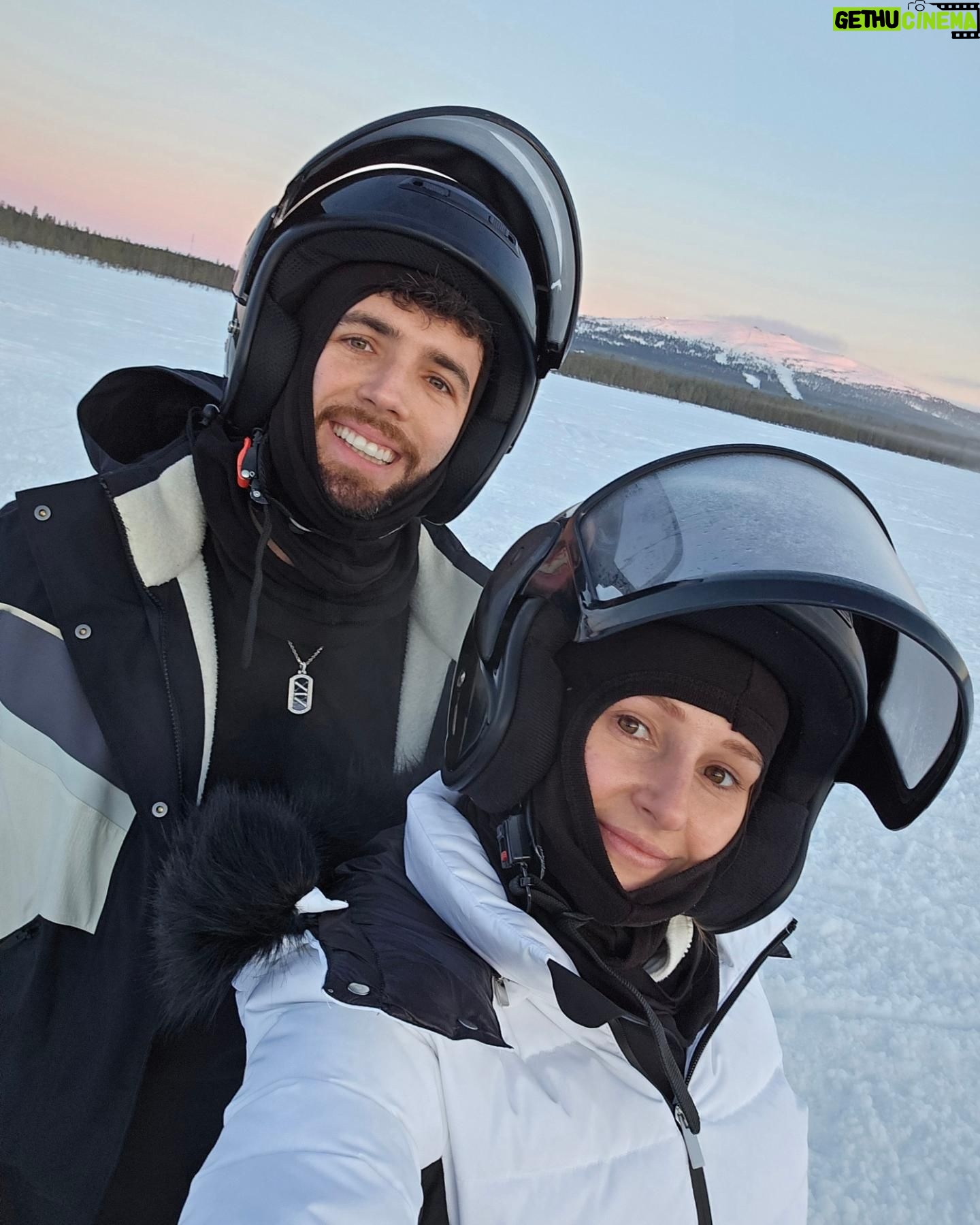 Freya Nightingale Instagram - About 15 minutes before we tipped our snowmobile over 🙃