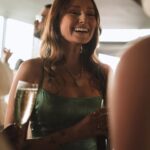 Freya Nightingale Instagram - I'm still so high from my birthday party 🥹 i have the best family and friends. Let's just keep reliving it through pictures! 💙💚 My dress is from @ratandboa and my makeup was done by the lovely @rachelbainbridgemakeup