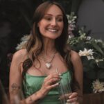 Freya Nightingale Instagram - I'm still so high from my birthday party 🥹 i have the best family and friends. Let's just keep reliving it through pictures! 💙💚 My dress is from @ratandboa and my makeup was done by the lovely @rachelbainbridgemakeup