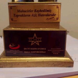 Gülçin Santırcıoğlu Instagram - Beni bu ödüle layık gördüğünüz için çok teşekkür ederim.. Bu arada Rumeli deyince akan suların nasıl durduğunu beni bilen bilir.. Yusuf loçkam sen de harikaydın.. @yusufeminii  @suzankardes  #rumeli