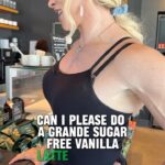 Gabbi Tuft Instagram - Come with me to @starbucks to see my daily order. - I really love that they have nutrition facts in the Starbucks app BUT I would really like to see it reflect customization of orders. - We’re kind of flying blind with customizations BUT I know the sugar free vanilla syrup reduces the overall sugar content dramatically, and the non-fat milk does the same. - This is the balance in life I talk about too, where I know there are artificial sweeteners in the sugar free syrup. We all have limits to what we accept as “healthy” and I never judge your choices. For me, I’m all in on my “must have” latte a few times a week and I’m happy as a 🐷 in 💩 about it 😎❤️ - Over 2000 clients of success in the last 14 years. – Details in my profile for my one on one fitness and nutrition coaching – Or go to coach gabbi.com. – Happy coffee time! - Not a paid partnership…with anyone - ever. - #healthy #healthyfood #nutrition