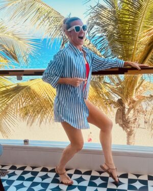 Gabby Logan Instagram - Well Lanzarote you were an absolute delight. The official LTB (Lanzarote Tourist Board) CEO @lizbeckettmua has raved about you for a while. Rebooted and reset with sunshine, laughter, a bonus of @reuben_logan and @will_glister for dinner @kennylogan11 ☀️