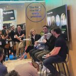 Gabby Logan Instagram - A brilliant few hours at Accountex with @sageofficial where I hosted their Sport Partnerships Panel event with insightful discussion on AI within sport! Thank you to @jamiegeorge2 @sportabletech and Lydia Greenway for joining me! #SageInsights #Accountex2024