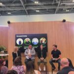 Gabby Logan Instagram - A brilliant few hours at Accountex with @sageofficial where I hosted their Sport Partnerships Panel event with insightful discussion on AI within sport! Thank you to @jamiegeorge2 @sportabletech and Lydia Greenway for joining me! #SageInsights #Accountex2024