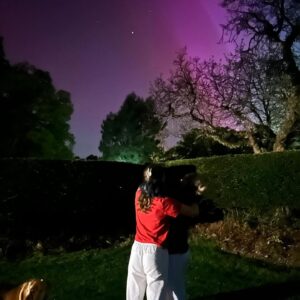 Gabby Logan Instagram - We got out of bed. Wandered around in pyjamas and our eyes gaped in awe. #northernlights