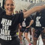 Gabby Logan Instagram - Loved starting the weekend with the mega women of Sweaty Betty’s WEAR THE DAMN SHORTS campaign. @sweatybetty #weartheshorts