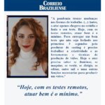 Gabriella Di Grecco Instagram - ✨O Novo Ator✨ nasce na semana que vem! A indústria audiovisual deu uma guinada de 180 graus depois da pandemia e isso mudou completamente a vida dos atores e o mercado de trabalho. Visando ajudar tanto os atores que estão começando quanto os que precisam se adaptar, O Novo Ator veio pra trazer soluções práticas e concretas para que os atores tenham consciência de classe e vivam através da sua arte sabendo ter autonomia e monetizando da forma que merece! Matéria completa no site e nos stories! Mais infos na bio e nos stories! Obrigada @correio.braziliense pelo espaço @moraismarianam pela matéria @brunabrandaocom pela parceria