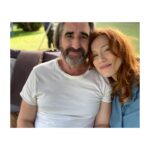 Gabriella Pession Instagram - Me and my sublime pal John Lynch in “Starting tomorrow I get up late” A tribute to our beloved Massimo Troisi. @stefanoveneruso @annapavignano #massimotroisi #film #pinodaniele #cinema #actorlife #movie
